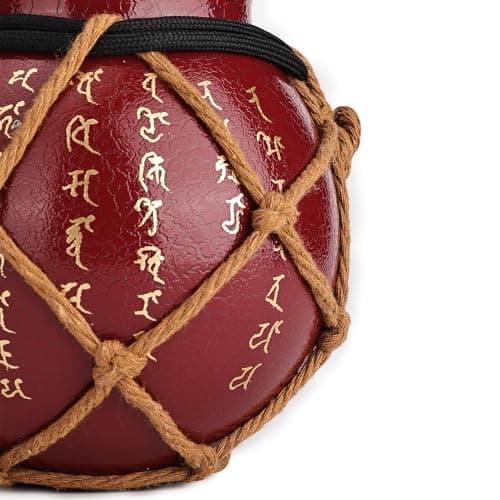 18 oz Insulated Gourd Bottle, Unique Gourd-Shaped Vacuum Insulated Bottle, 316L Stainless Steel Water Bottle with Crackle Finish for Travel, Hiking, Camping & Outdoor (Cracked Red) - Thumbnail 5