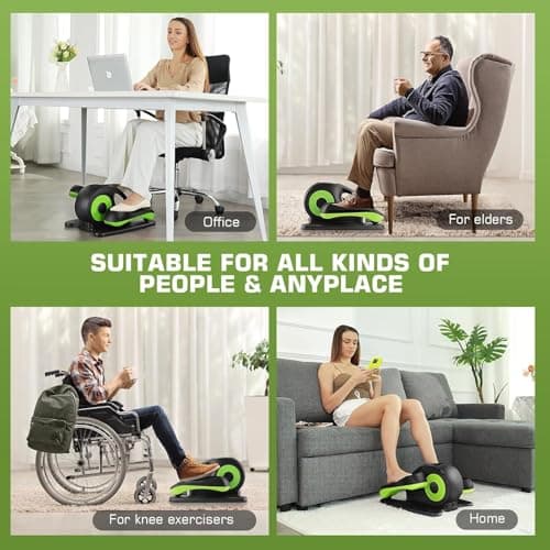ANCHEER Under Desk Elliptical Machine, Mini Elliptical Machines for Seniors, Electric Seated Pedal Exerciser, LCD Display Monitor, Remote Control, Leg Exerciser for Home - Thumbnail 6