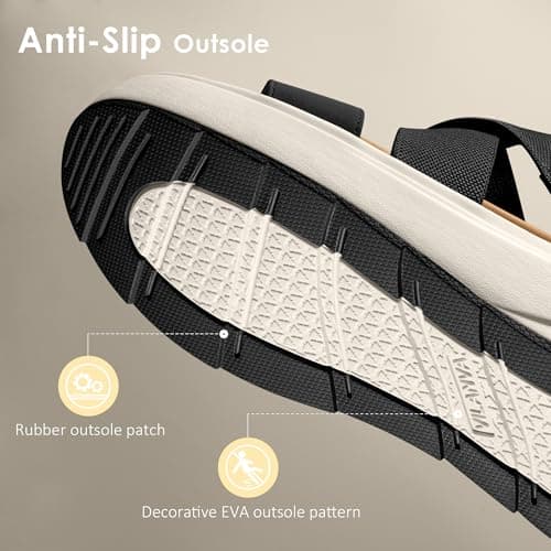 Vilanva Women's platform sandals Black Size 6 - Thumbnail 6