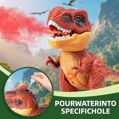 ShenFortune Remote Control Dinosaur Toy, 2.4Ghz Electric Toy, Realistic RC Dinosaur Toy, Suitable for Children Aged 3 to 5,3D Realistic Appearance,Suitable as Birthday/Halloween - Thumbnail 5