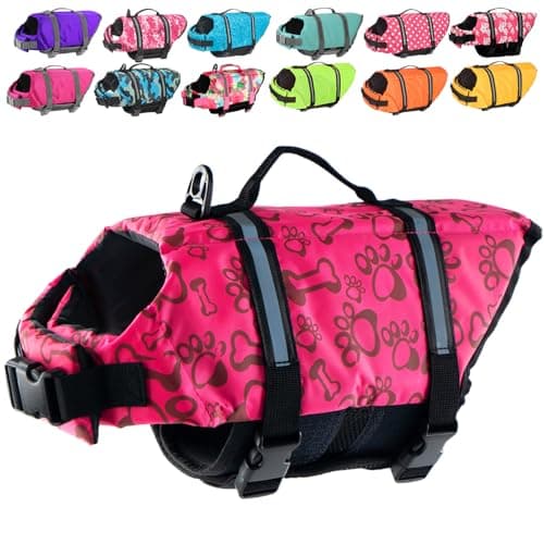 Doglay Dog Life Jacket, Dog Life Vest for Swimming Boating, Adjustable Puppy Life Jacket with Reflective Stripes, Superior Buoyancy Dog Swimming Vest for Small Medium and Large Dogs - Image 1