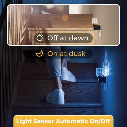 L LOHAS LED Night Light, Dimmable Night Lights Plug into Wall, Color Changing Nightlight RGB with Auto Light Sensor, 0-100LM Adjustable Brightness LED Night Light - Thumbnail 5