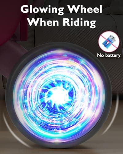 Doselie Toddler Outdoor Toys Balance Bike for 1 2 Year Old Girl Birthday Gifts,4 Wheels Colorful Lighting with Music Baby Balance Bike,Toddler Toys for 1st 2 Year Old - Thumbnail 2