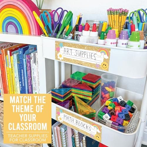 Hadley Designs Desk Name Tags for Classroom - 36 Student Desk Name Plates for Classroom Decor, 9x3 Pastel Nametags Cubby Labels Teacher Supplies, 1st 2nd 3rd Grade Kindergarten Preschool Must Haves - Thumbnail 3