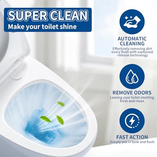 X-Txxlplus Toilet Bowl Cleaners, Toilet Cleaner, Automatic Long Lasting Continuous Toilet Bowl Cleaner, Prevent Stain Build Up Deep Clean, Each Pack for About 3 Months' Supply, Blue - Thumbnail 3