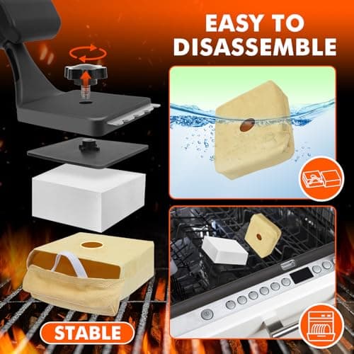 PROKITCHEN Grill Brush for Outdoor Grill Bristle Free, Reinforced Grill Cleaner Scraper BBQ Brush Non Metal Bristles Steam Cleaning Grill Cleaning Brush Safe BBQ Accessories Grill Tool, Gifts for Men - Thumbnail 5