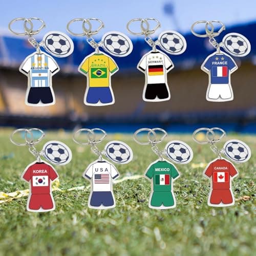 Azheeuiy 2026 World Cup Soccer Keychain,Football Ball Key Chain for Sport Soccer Fan Gifts & Party Favors,Suitable for Keys, Gym Bags & Backpacks (4PCS) - Thumbnail 6