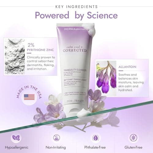 DERMAdoctor Seborrheic Dermatitis Shampoo – 2% Pyrithione Zinc Face Wash, Dermatologist Formulated Anti Dandruff Shampoo for Women, Itchy Scalp Treatment for Hair, Beard, Face & Body – 7.10 oz - Thumbnail 6