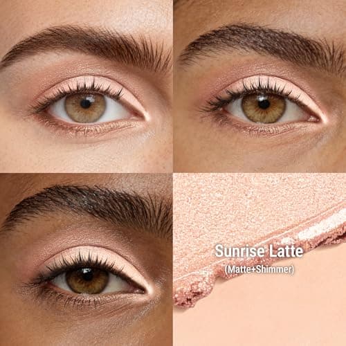 exmiloo Eyeshadow Stick – Dual-Ended Cream Eyeshadow Stick with Matte & Shimmer Shades, Long-Lasting Matte Eye Shadow for Easy Application (Sunrise Latte) - Thumbnail 2