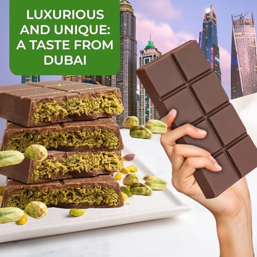 Chobella Dubai Chocolate Bar Pistachio 3.35oz (95g), Premium Mini Dubai Chocolate Bar with Pistachio Cream and Kataifi, Viral Candy with Shredded Phyllo Dough, Knafeh - Thumbnail 5