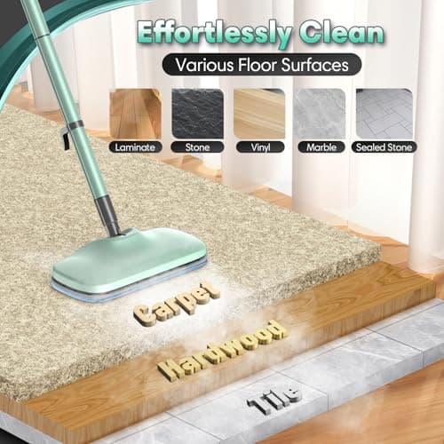 Standable Safe & High Temp Steam Mop Cleaner for Deep Cleaning, Powerful MultiPurpose and Heavy Duty Handheld Steam Cleaner, Detachable Floor Steamer with 18 Accessory for Hardwood Laminate Tile Grout - Thumbnail 6