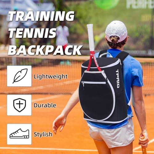 Tennis Backpack, Team Tennis Racket Bag for Men & Women, Sport Bags for Tennis Pickleball Badminton with Shoes Compartment - Thumbnail 2