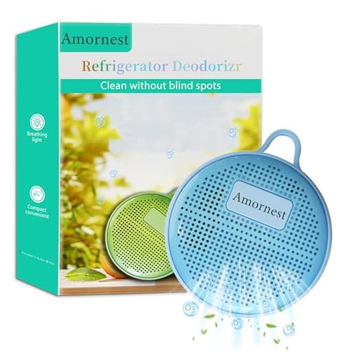 Refrigerator Deodorizer Odor Eliminator, Last for 10 Years Fridge Deodorizer Compact Fridge Freshener Deodorizer More Effective Than Baking Soda Bamboo Air Purifying Bags,Sky Blue - Image 1