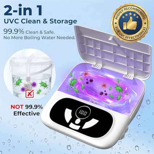 CNAPES Enemas for Colon Cleanse Men and Women, Electric Enema Kit with UVc Storage Box, 1-100 Level Adjustable Water Pressure, 2 Spray Modes, Anti-Backflow Design, 18 pcs Nozzles - Thumbnail 3