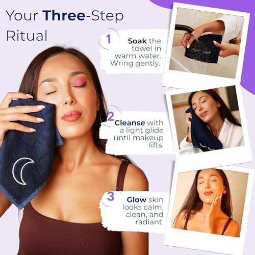 Marmaris Co. Luxury Makeup Washcloths for Face, 5-Pack Makeup Towels Face Washcloth, Viscose from Bamboo & Cotton - Thumbnail 4