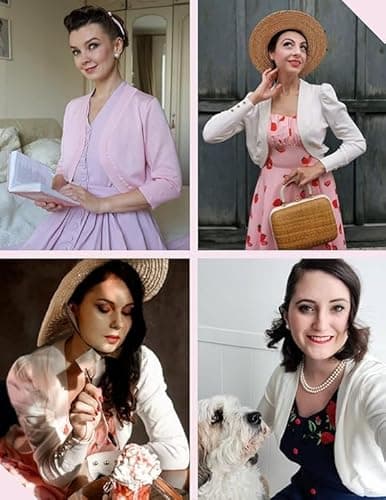 Belle Poque Womens Petite 3/4 Sleeve Bolero Shrug Open Front Knit Cropped Cardigan(Light Pink S) - Thumbnail 5