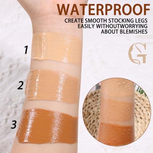Waterproof Body Concealer – Tattoo, Scar & Vein Cover Up | No-Transfer Leg Makeup & Body Foundation for Flawless Skin, Long-Lasting Coverage for All Skin Tones – 100ml (BRONZE) - Thumbnail 2