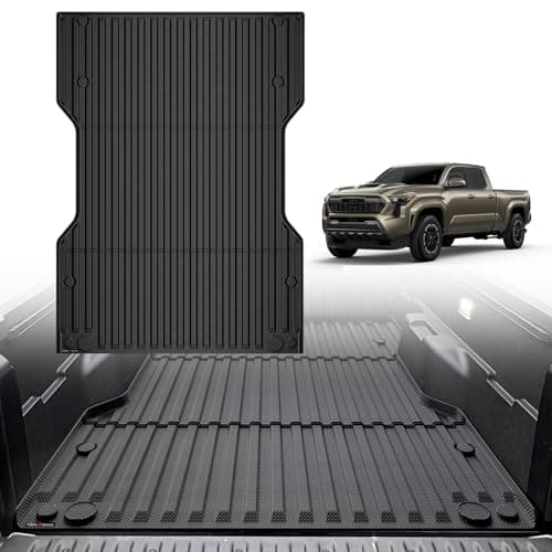 TripleAliners Truck Mat Compatible with 2024-2026 Toyota Tacoma 6FT Accessories, Truck Bed Mat Heavy Duty Custom Fit All Weather Protection TPE Pickup Liner