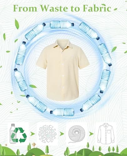 Cozople Boys Hawaiian Shirts Short Sleeve Button Down Shirt for 9-10 Yeras Collared Light Yellow Birthaday Party T-Shirt - Thumbnail 5