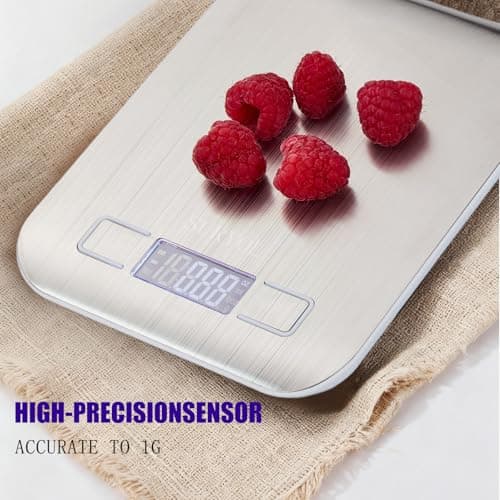 SURYOL Food Kitchen Scale High-Precision Digital Scale Accurate Weighing for Baking & Cooking Enthusiasts(Silvery & Grayish Green) - Thumbnail 6