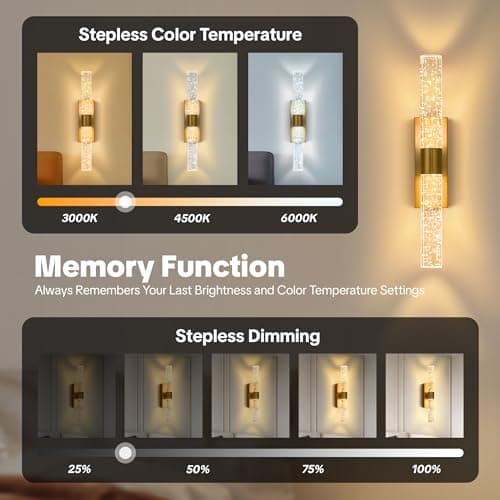 Linboro Battery Operated Wall Sconces Set of 2, Rechargeable Wall Lights | 16000mAh Long-Lasting Battery,Dimmable Cordless Sconce,No Wiring Needed for Bedroom,Living Room,Black 16.9-Inch - Thumbnail 5