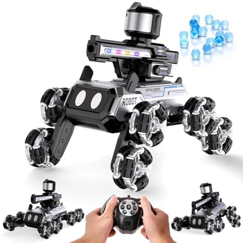Godboat Robot Dog - Smart Toys for Kids with Music & LED Eyes, 2.4GHZ RC Car, 8-Wheel Stunt, 9+ Lifelike Actions and Water-Shooting, Age 3 4 5 6 7 8 Year Old Boys Girls Christmas & Birthday Gifts 2026 - Image 1