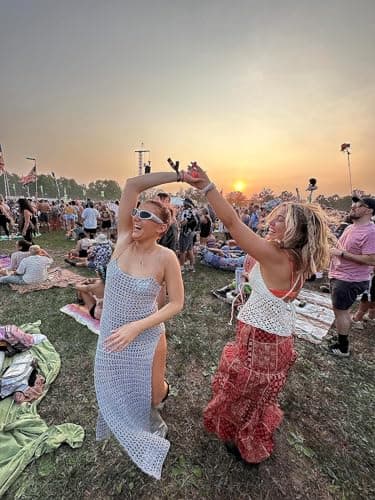 EARKOHA Womens Casual High Waist Tie Paisley Print Long Maxi Skirt with Pockets Red-1 L - Thumbnail 6