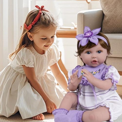 Milidool Lifelike Reborn Baby Dolls - 22 Inch Realistic Reborn Baby Dolls Girl, Real Looking Newborn Real Life Baby Dolls with Complete Accessories, Perfect for Cuddling, Playtime, and Gift Giving - Thumbnail 3