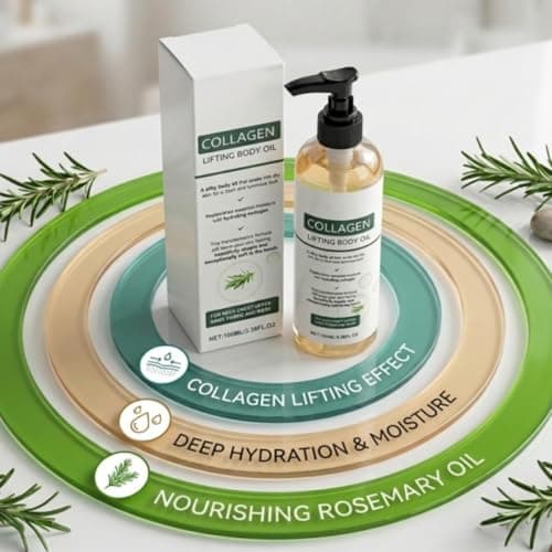 Collagen Lifting Body Oil – Hydrating Collagen Oil for Body – Firming for Skin Tightening – After-Shower Moisturizing & Anti-Aging – Silky, Lightweight & Non-Greasy, 3.38 Fl Oz - Thumbnail 5