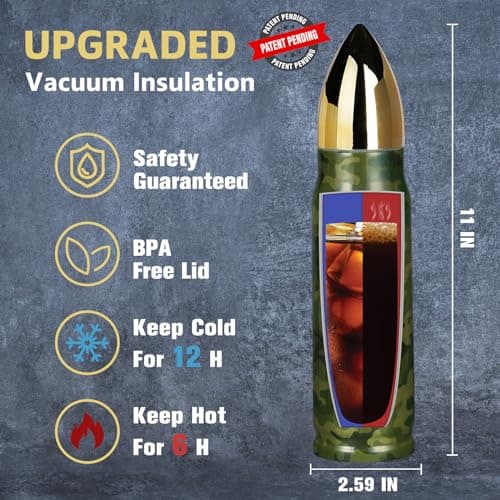 Funslive Gifts for Men Husband Him Dad - 17 oz Camo Tumbler Cup - Fishing Hunting Camping Birthday Mens Gift Ideas - Gifts for Men Who Have Everything - Dad Gift - Easter Mens Stocking Stuffers 2026 - Thumbnail 4