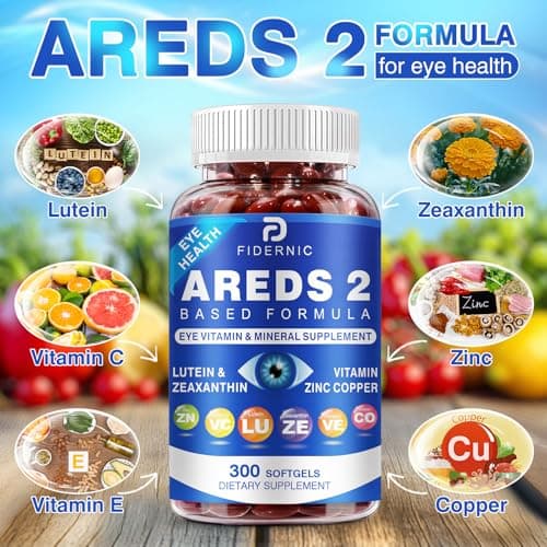 AREDS 2 Eye Vitamin & Mineral Supplement — Lutein and Zeaxanthin Supplement, Vitamin C & E, Zinc & Copper for Blue Light Protection, Eye Health Support, Eyebright , Eye Doctor Trusted — 300 Softgels - Thumbnail 4