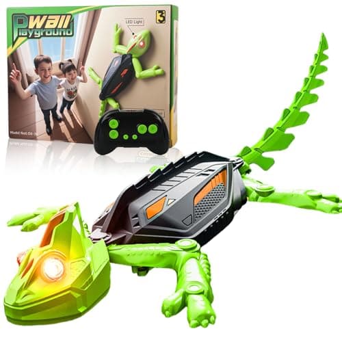 MOVUZOI Wall Climbing Gecko RC Toy for Kids Remote Control Lizard Wall Climbing Toy, Wall Crawler Gecko Birthday Gifts for Boys Age 3-8, Fun and Novelty Toys for Kids Girls & Boys (Green)