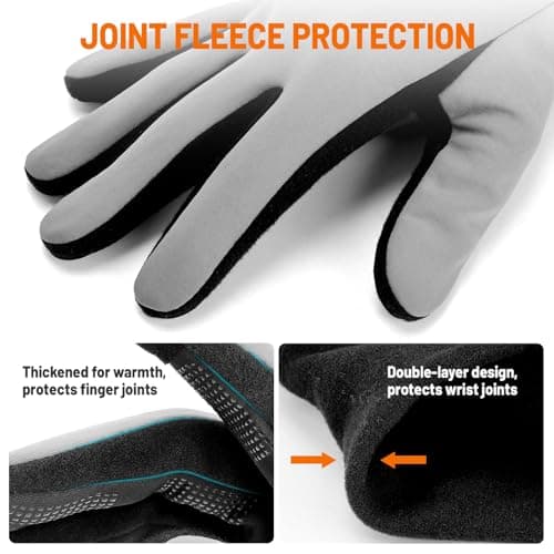 GXCROR Winter Gloves with Windproof & 3M Thermal Insulation, Touchscreen & Anti-Slip, Ideal for Running, Cycling, Hiking, Driving, and Outdoor Activities - Thumbnail 3