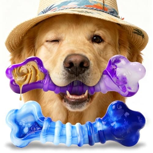 Kseroo Indestructible Dog Toys for Aggressive Chewers: 2-Pack Tough Chew Toy for Large Dogs, Heavy Duty Long-Lasting Dog Bones for Large Breed, Dog Toys to Keep Them Busy - Image 1