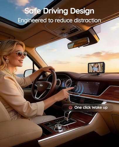 Babyvue Wireless Baby Car Camera, Easy 2-Step Setup, 5.2" Display, 1080P HD IR Night Vision, Clip-On or Strap Mount, 3X Zoom, Back Seat Camera for Baby - Thumbnail 6