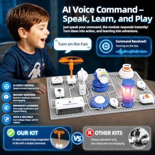 STEM Science Kit for Kids, Electronics Circuit Exploration Toy, 66 PCS - Thumbnail 3