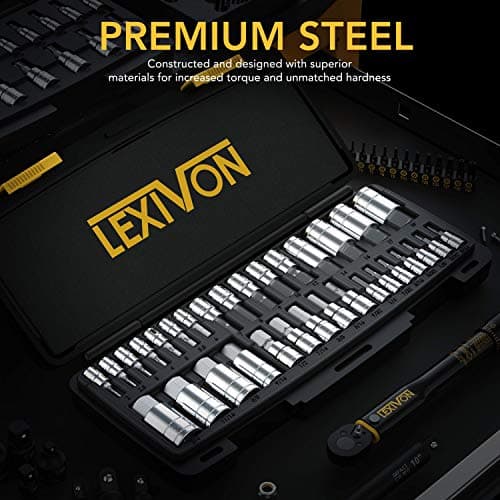LEXIVON Master HEX Bit Socket Set, Premium S2 Alloy Steel | Complete 32-Piece, SAE and Metric Set | Enhanced Storage Case (LX-144) - Thumbnail 2