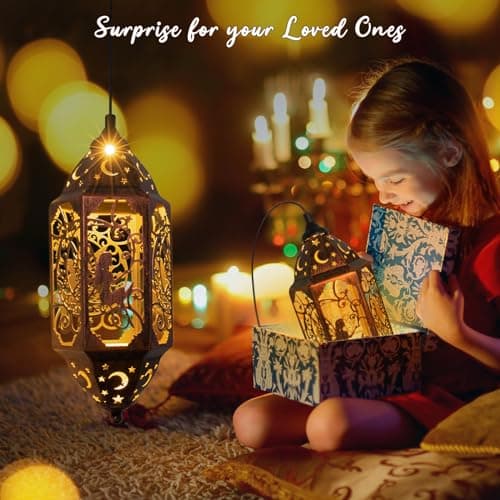 Go2garden 12.4" Solar Outdoor Lanterns Waterproof Garden Gifts Women, Moon Solar Outdoor Lights for Balcony,Backyard Porch Mothers Day Gifts for Mom, Grandma(2Pack, Red Copper) - Thumbnail 5