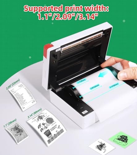 ORGBRO Sticker Printer Machine, X3 Mini Printer Print Pods Portable Thermal Inkless Sticker Maker, 2-3 Inch 300 DPI Bluetooth Pocket Printers for Smartphones, Notes, Journal, Photos, DIY, Kids Gift - Thumbnail 3