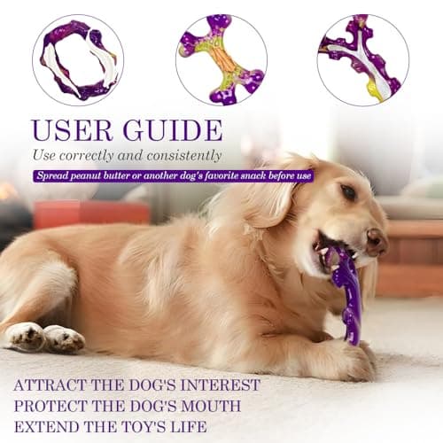 Frienhund Tough Dog Toys for Aggressive Chewers 3 Pack, Indestructible Dog Toy for Large Dogs, Bacon Flavored, Keeps Dogs Busy - Thumbnail 5