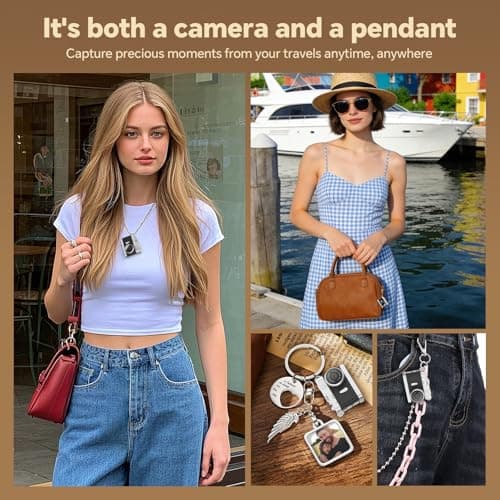 Trunsif Mini Keychain Camera–2MP HD Mini Digital Camera with 16GB Card&Cool Keychains,Take Photos&Video Anywhere,Suitable for Children/Adults,Collectible Gift for Travel,Gathering&Holiday Gift - Thumbnail 5