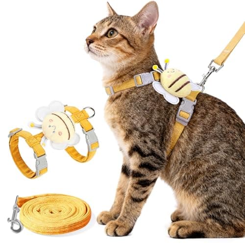Cat Harness and Leash Set - Anti-Escape Adjustable Cat Vest, Soft Breathable Kitten Harness for Outdoor Walking and Training - Image 1