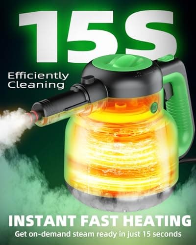 Steam Mop with Detachable Handheld Steam Cleaner for Home, 12-in-1 Multi Accessories, Quick 15s Heat, 221°F Floor Steamer & 320ml Water Tank, Powerful Steamer for Cleaning Floor, Carpet, Windows, Tile - Thumbnail 3