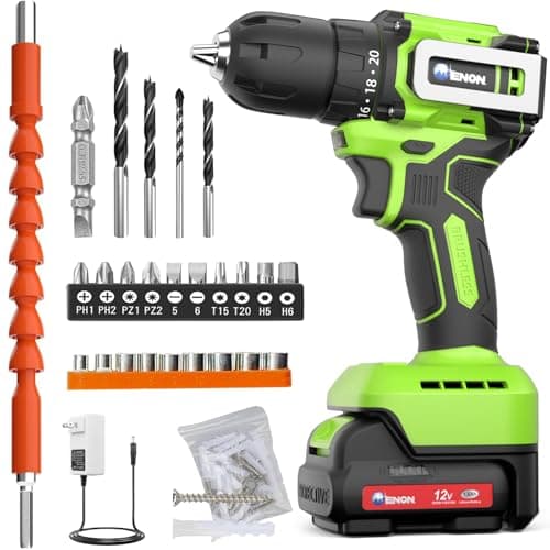 Brushless Cordless Drill Set,12V Power Drill Set with Battery and Charger, Electric Driver/Drill Bits, 3/8'' Keyless Chuck,20+1 Torque Setting, 300 inch-lbs, with LED Electric Drill Set