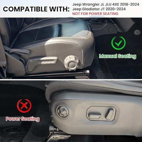 DIAMOOKY Metal Front Door Pocket Storage Box for Jeep Wrangler JL JLU 4XE 2018-2026 & Gladiator JT 2020-2023 2024 2025 2026 Accessories Door Storage Organizer Molle Panels (Not for Power Seats), 2PCS - Thumbnail 3