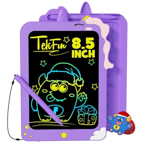 TEKFUN Birthday Gifts for Girls, 8.5inch Doodle Board, LCD Writing Tablet for Kids, Writing Pad Drawing Tablet, Travel Toys for 3 4 5 6 7 8 Year Old Boys Girls Birthday Christmas Gift(Purple) - Image 1