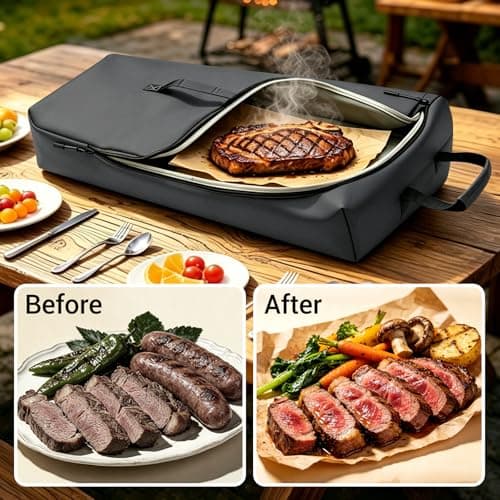 BBQ Blanket for Resting Meat, Insulated Meat Resting Bag for Brisket Pork Steak, Leak-Proof Meat Brisket Blanket for Moisture Retention Tender, Outdoor Barbecue Grilling Gift for Men, Husband, Father - Thumbnail 5