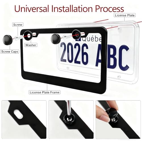 License Plate Frames Cover Compatible with BMW License Plate (3 Color Sport) 2 Pcs Pack, Aluminum Frame Holder - Thumbnail 5