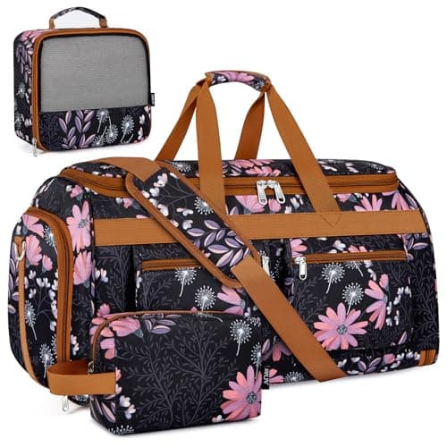 Convertible Garment Duffel Bags for Travel - Carry on Garment Duffle with Toiletry Bag Storage Bag Large Travel Duffel Bag 2 in 1 Hanging Suit Bag Weekender Bag for Men Women 3pcs Set - Image 1