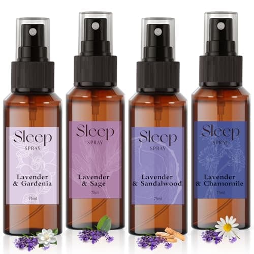 SCENTORINI Sleep Spray, 10.14 oz Calming Lavender Spray for Sleep, Lavender Essential Oil, 4 Pack Relaxing Aromatherapy Mist for Bedding Fabric, Room Spray Odor Deodorizer - Image 1